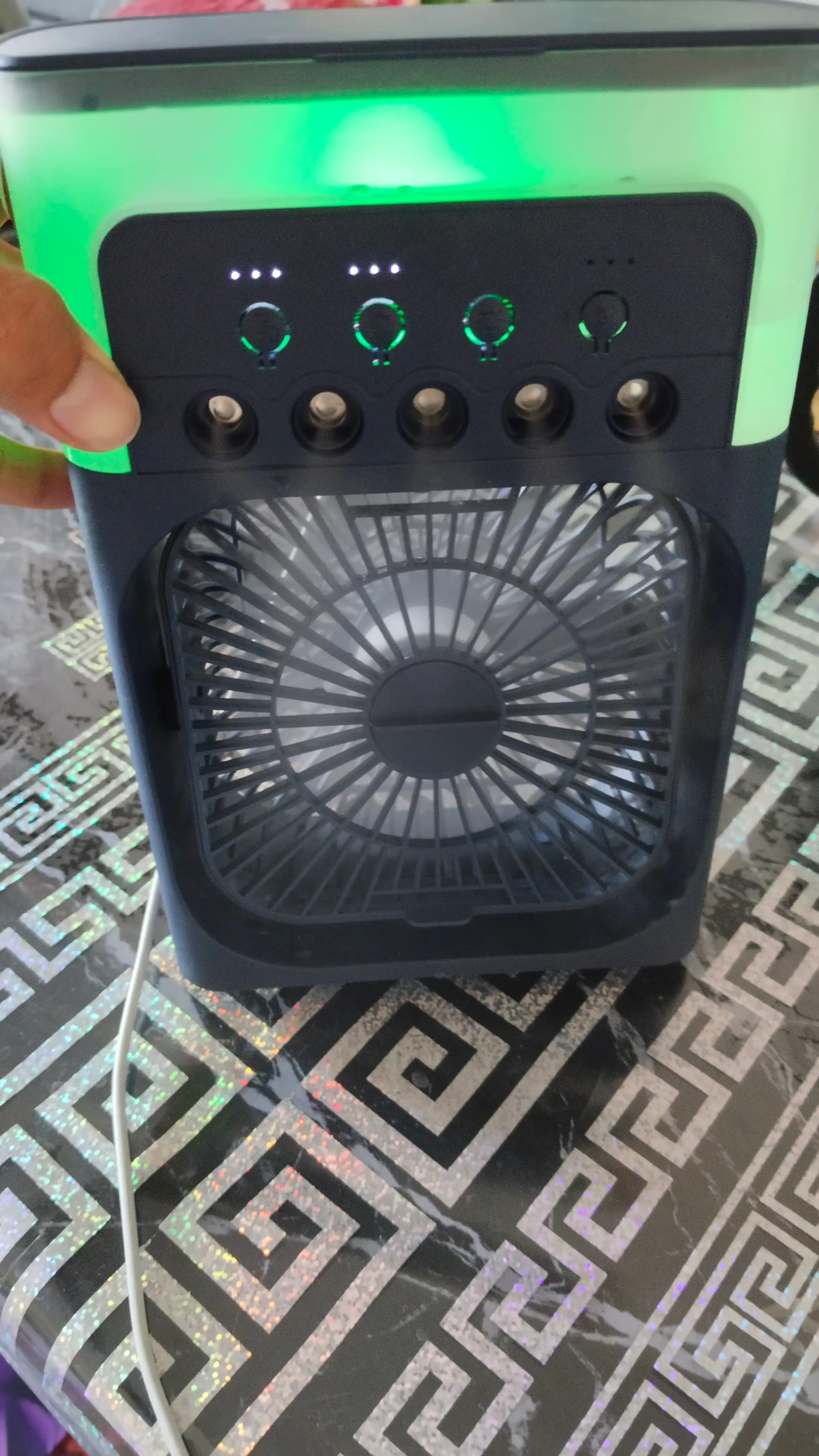 Portativ mini konditsioner, namlagich, mini ventilyator, 3 tasi 1 da