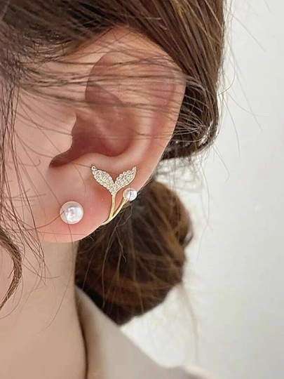 Серьги, аксессуары, бижутерия, элегантные серьги — XFARIYA-ZIRAK01-КРЕМОВ