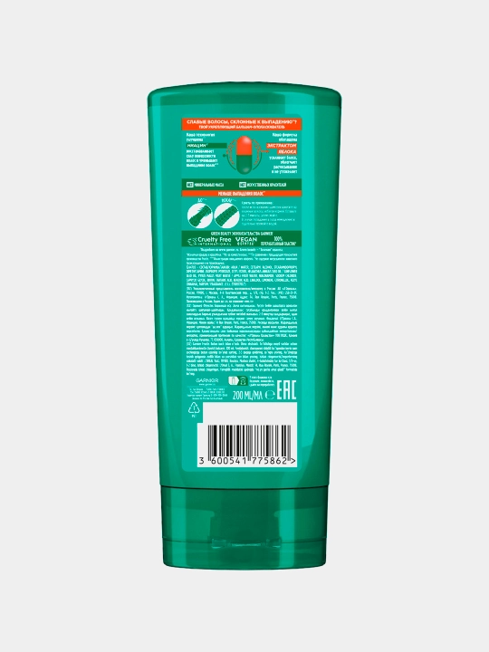 Soch uchun balzam Garnier Fructis to'liq quvvatda o'sish, 200 ml