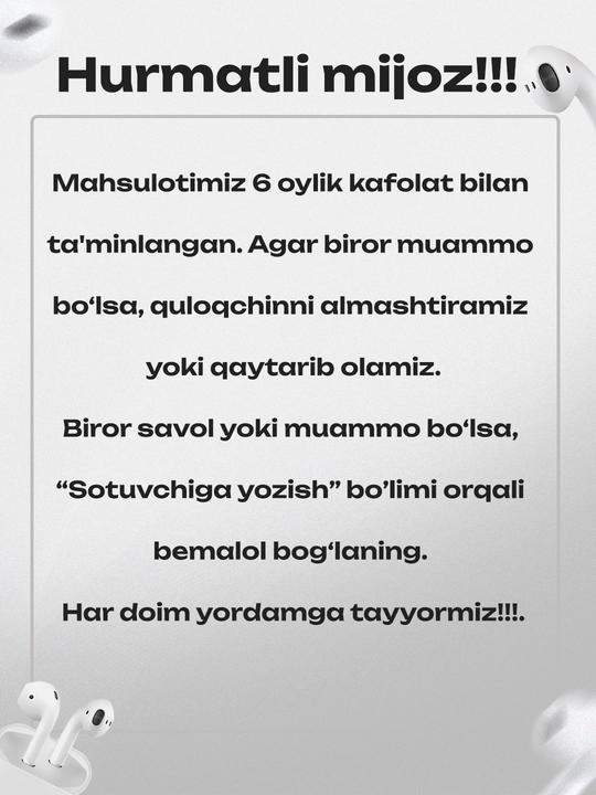 Simsiz quloqchinlar Pods Pro 4, sensorli