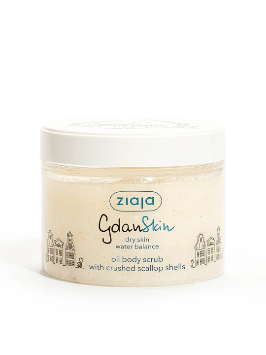 Скраб для тела масляный Ziaja GdanSkin, с сахаром, солью и ракушками, 300 мл