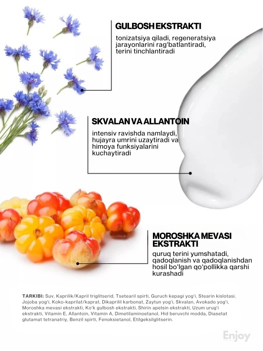 Qo‘l uchun The Act kremi, namlantiruvchi, to‘yimli, lamellyar, xushbo‘y, 65 ml