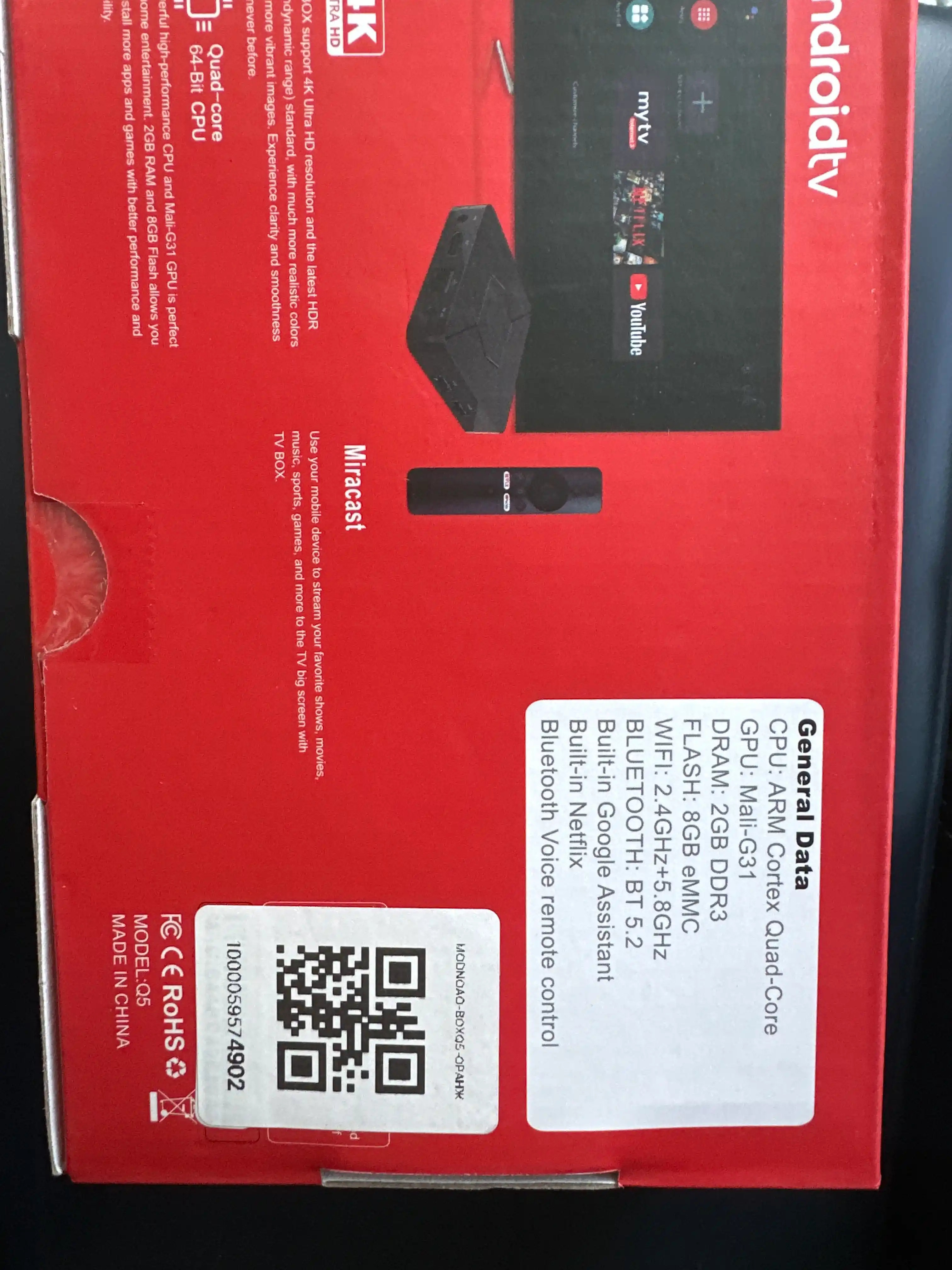 Android приставка Q5 / Smart TV Box с голосовым управлением / Android 11 