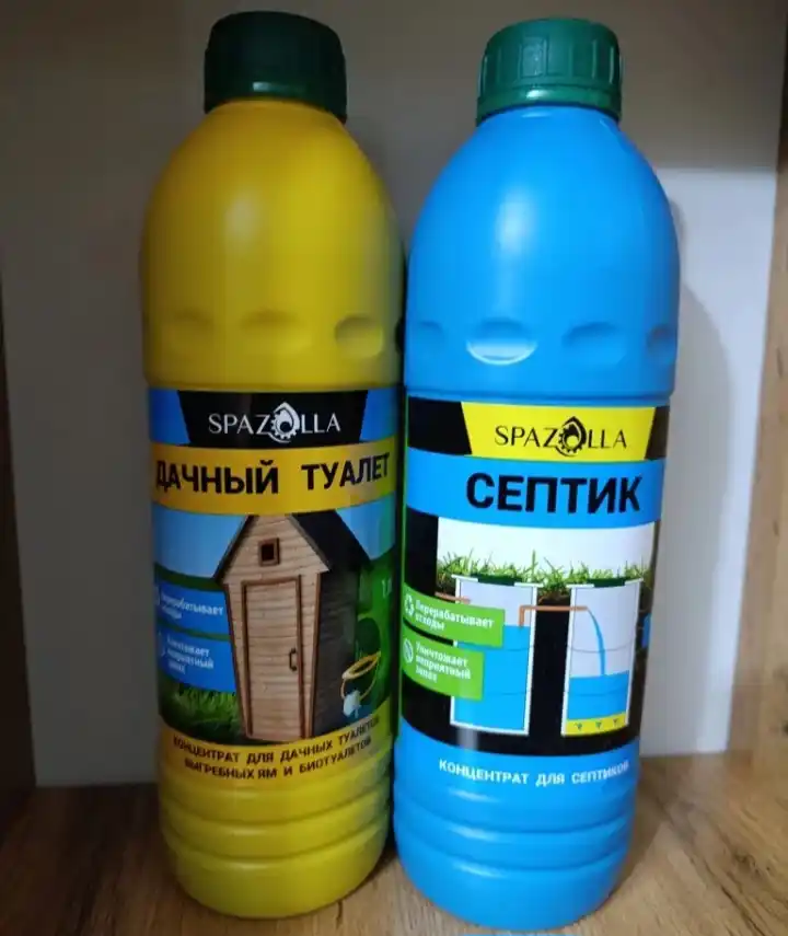 Концентрат для дачных туалетов, выгребных ям септиков и биотуалетов "Spazolla", 1 л