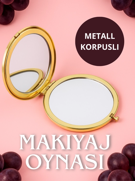 Зеркало карманное для макияжа, 2-стороннее, с увеличением, складное, с принтом