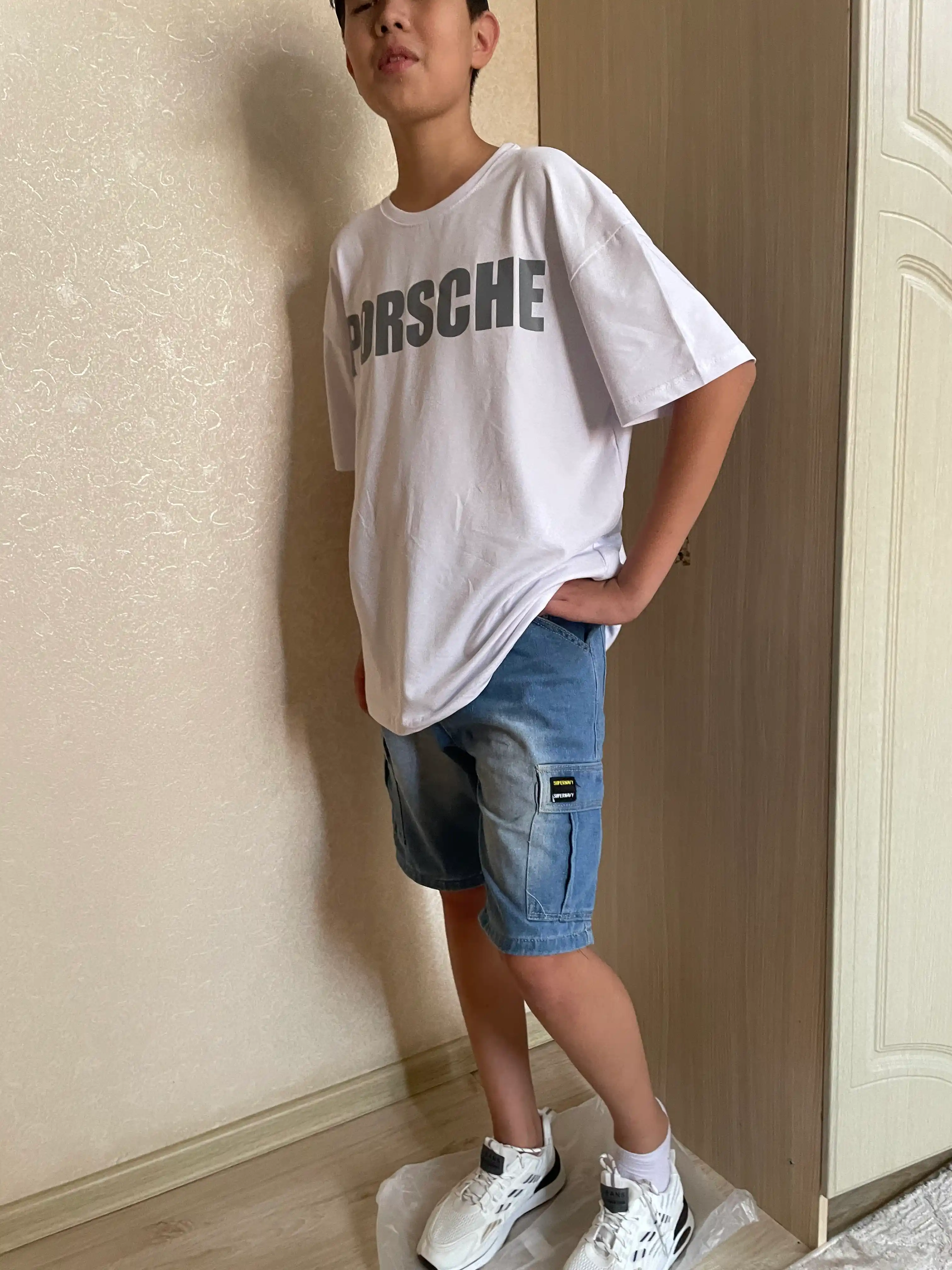 Erkaklar jinsi shortilari, cho'ntakli kargo model, denim, o'lchamlar XS dan 4XL gacha