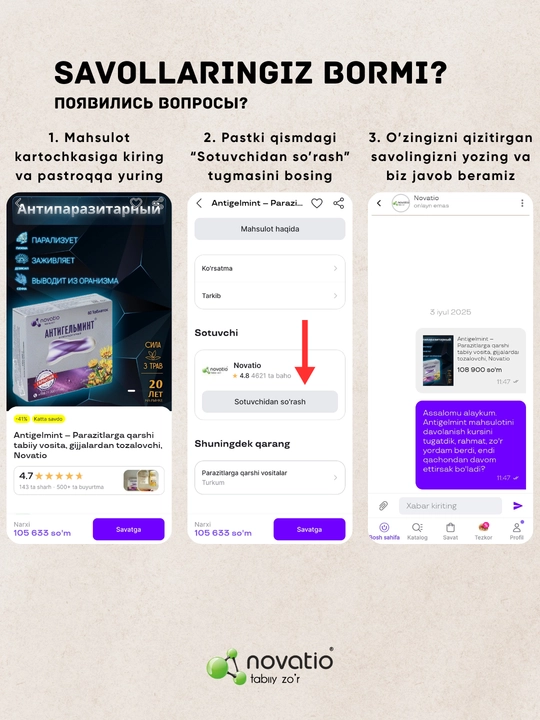 Семена Чиа, Novatio