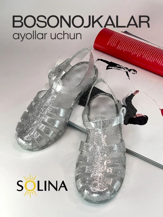 Solina ayollar sandallari, yozgi bosonojkalar, ochiq, plyaj. 1 o'lcham katta keladi, 35-40 - 