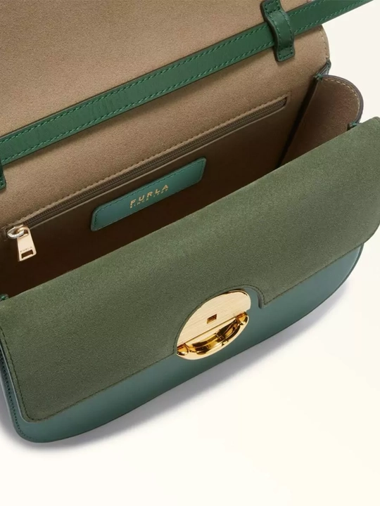 Ayollar sumkasi Furla Sfera Crossbody S, to‘q yashil (Alloro)