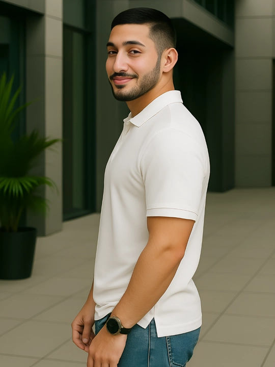 Erkaklar uchun futbolka polo, 100% paxta, bir o'lchamga katta