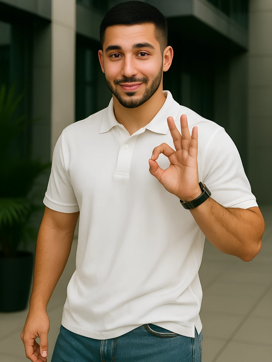 Erkaklar uchun futbolka polo, 100% paxta, bir o'lchamga katta
