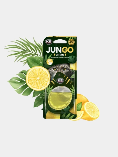 K2 JUNGO MIX Мембранный автомобильный ароматизатора: вишня, лимон, хлопок, апельсин — FRZ-V360-ЖЕЛТ