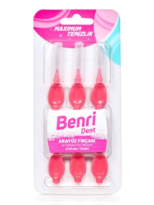 Benri dent ortodontik qavslar uchun interdental cho'tka, 0,40 mm, 6 dona - 