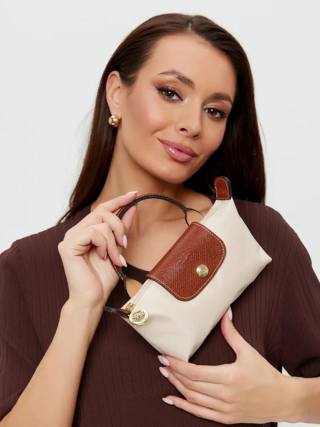 Сумка женская, в стиле мини Longchamp Le Pliage, компактная через плечо