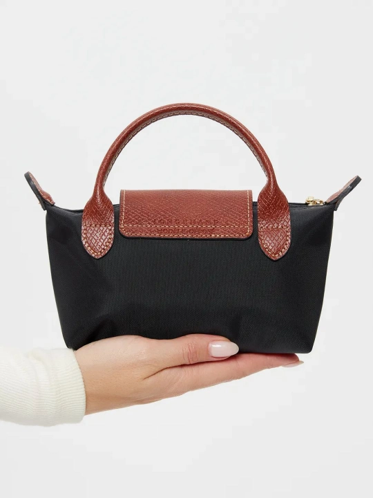 Ayollar sumkasi, mini Longchamp Le Pliage uslubida, yelkadan o‘tkazilgan ixcham