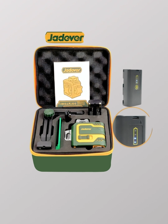 Jadever JDLE2M12 lazer darajasi, 3D, yashil nur, 360°, avtomatik tekislanadigan