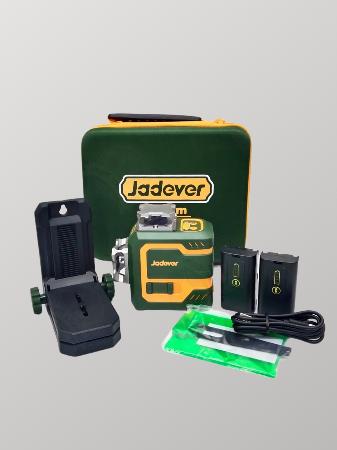 Jadever JDLE2M12 lazer darajasi, 3D, yashil nur, 360°, avtomatik tekislanadigan