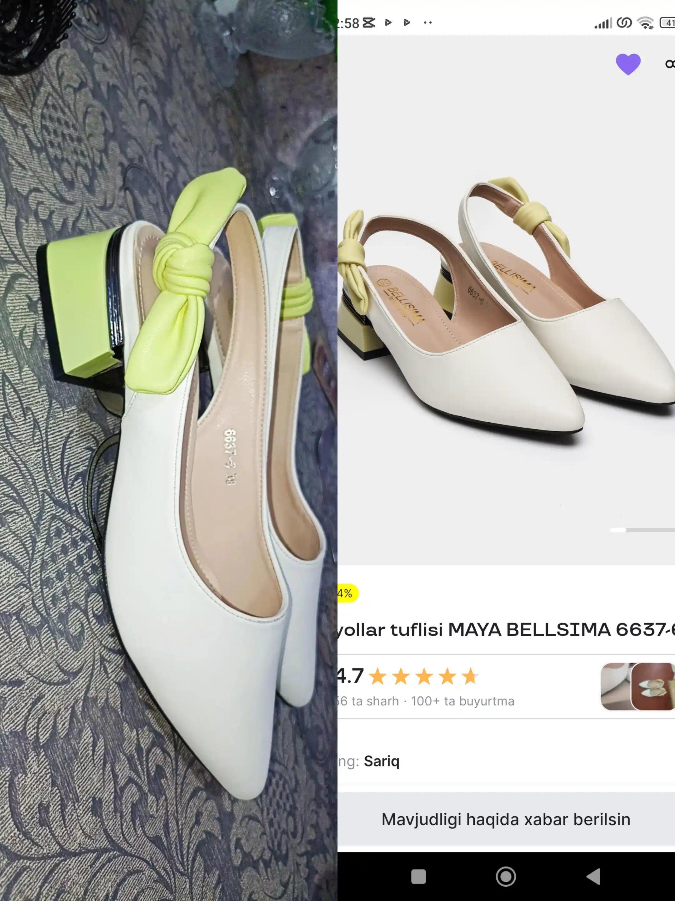 Ayollar tuflisi MAYA BELLSIMA 6637-6'