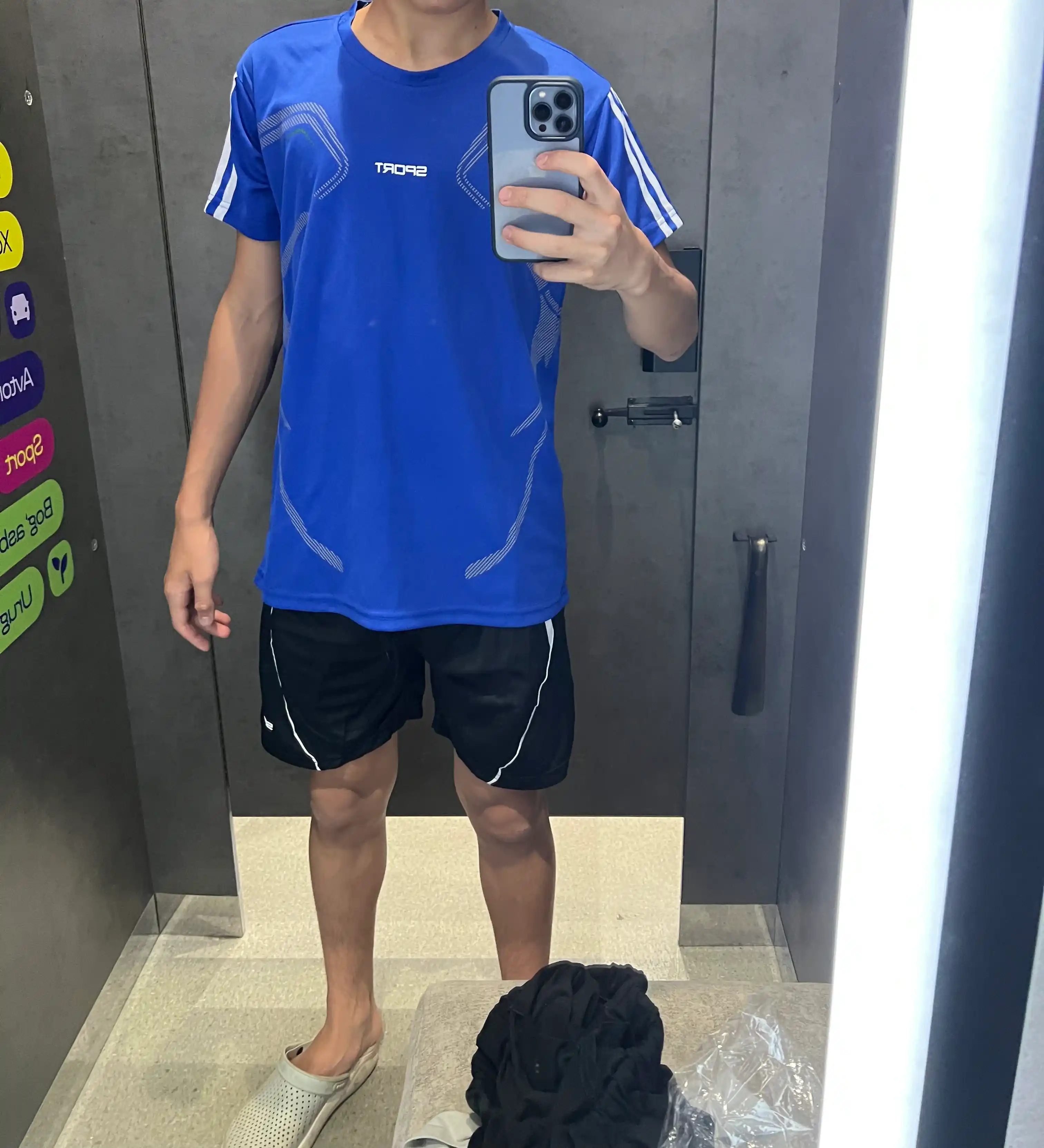 Erkaklar sport kiyimi Kioko, 2 tasi 1 da, fitnes futbolkasi va shortigi, futbol kiyimi