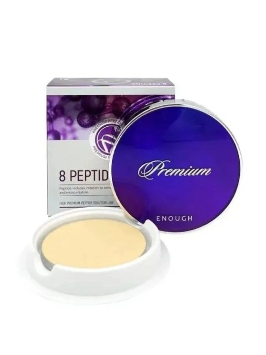 ENOUGH oltin kukuni bilan Rich Gold Two Way Cake SPF50+/PA++, zahira bloki bilan, Ton 13