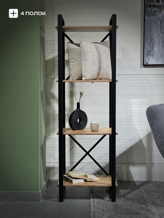 Stellaj Einshtein Layt loft uslubida, mehmonxona yoki dahliz uchun, Woodline