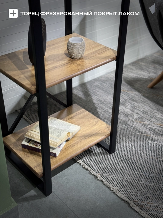 Stellaj Einshtein Layt loft uslubida, mehmonxona yoki dahliz uchun, Woodline