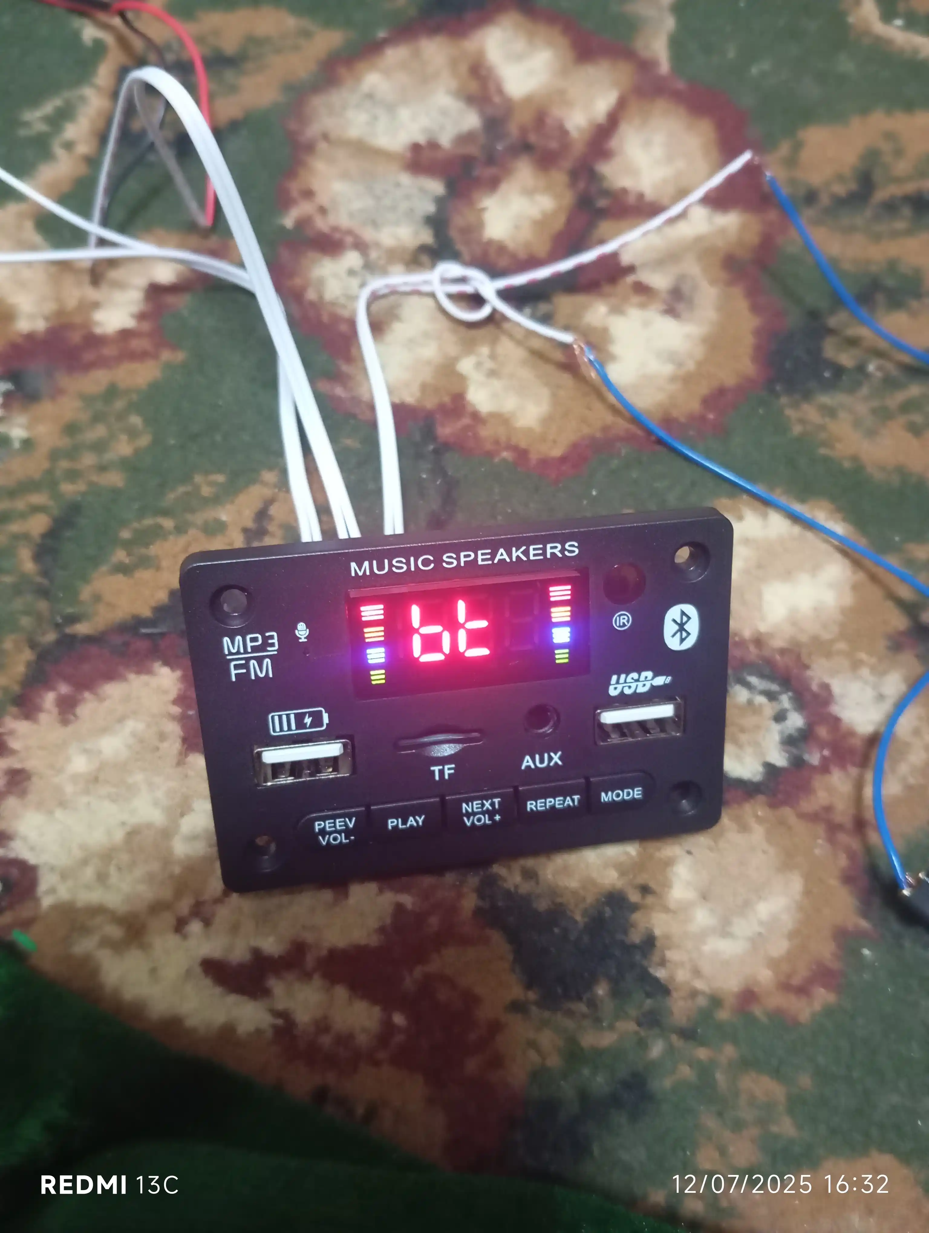 Bluetooth MP3 декодер с усилителем 80 Вт, 2×40 Вт, FM, AUX, USB, пульт, MP3 модуль