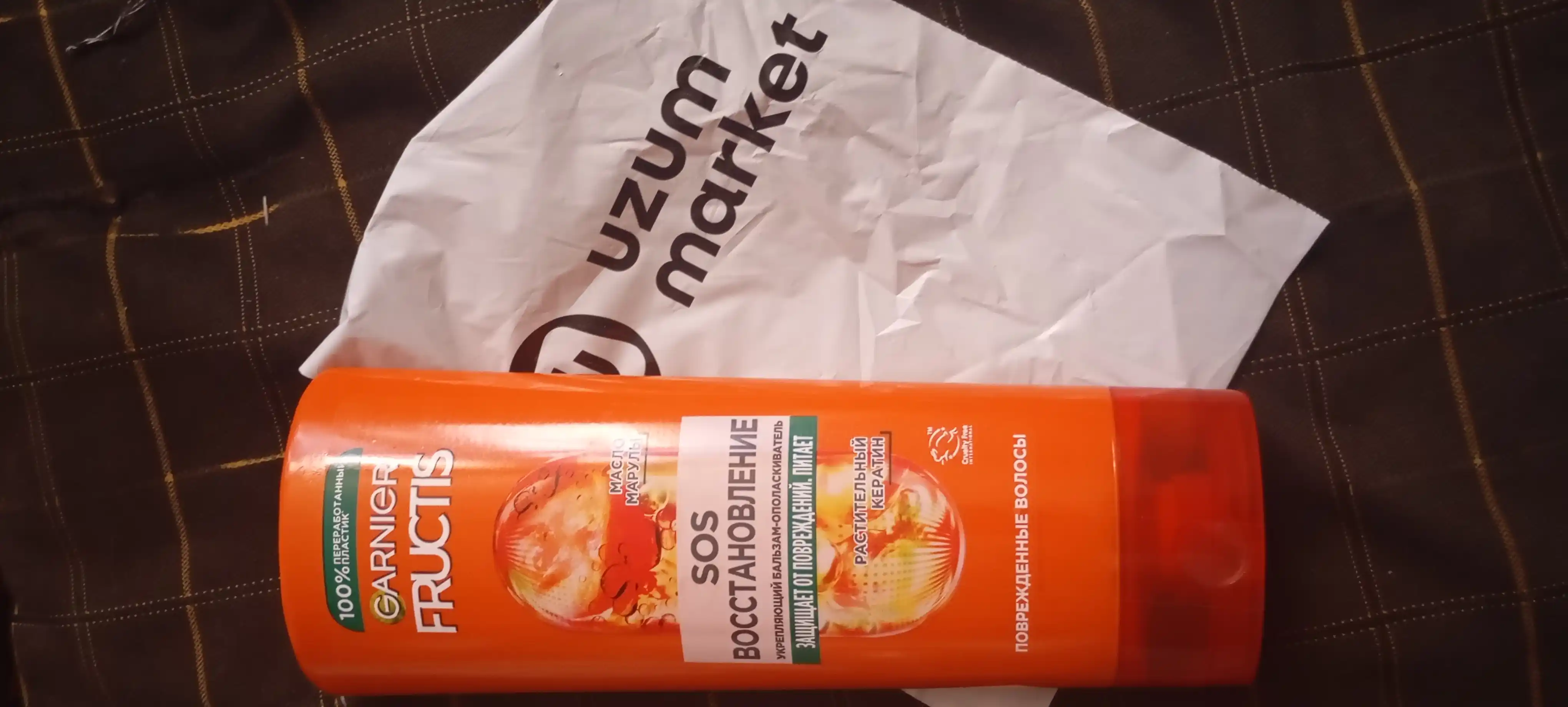 Garnier Бальзам для волос Fructis SOS Восстановление с кератином для укрепления, 387 мл