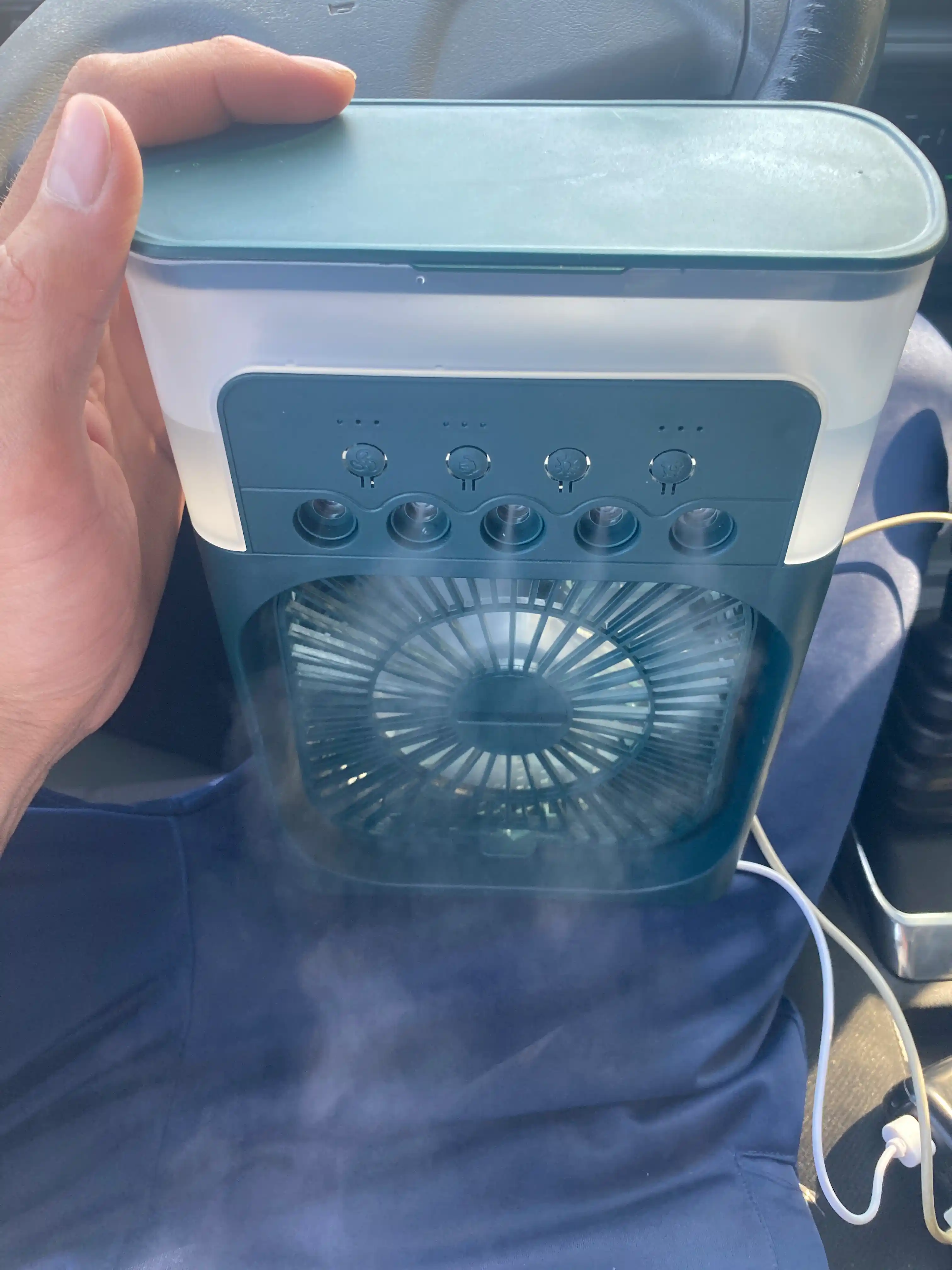 Portativ mini konditsioner, namlagich, mini ventilyator, 3 tasi 1 da