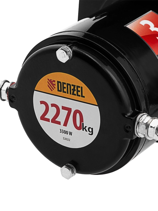 Лебедка автомобильная DENZEL LB- 2200, электрическая,  2.2 т, 3.3 кВт, 12 В, 52022