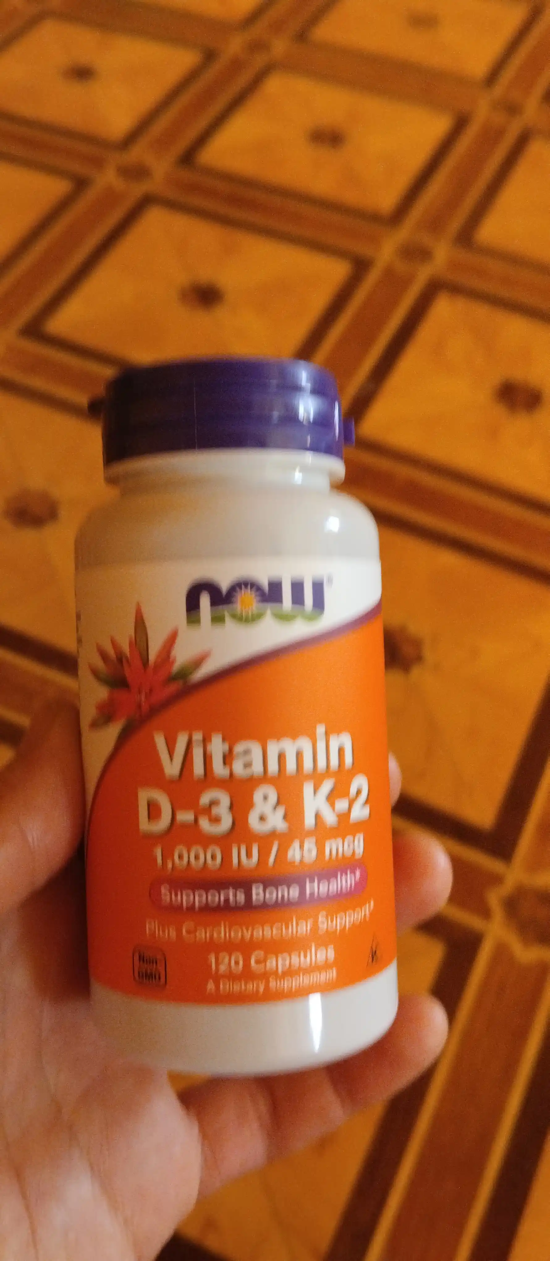 D3 + K2 NOW Foods vitaminlari - mustahkam suyaklar va sog'lom yurak uchun, 120 ta kapsula