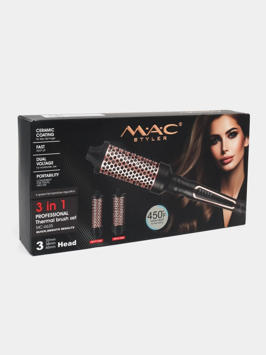 Professional MAC STYLER sochni quritish va ukladka uchun soch quritgich-tarog'i