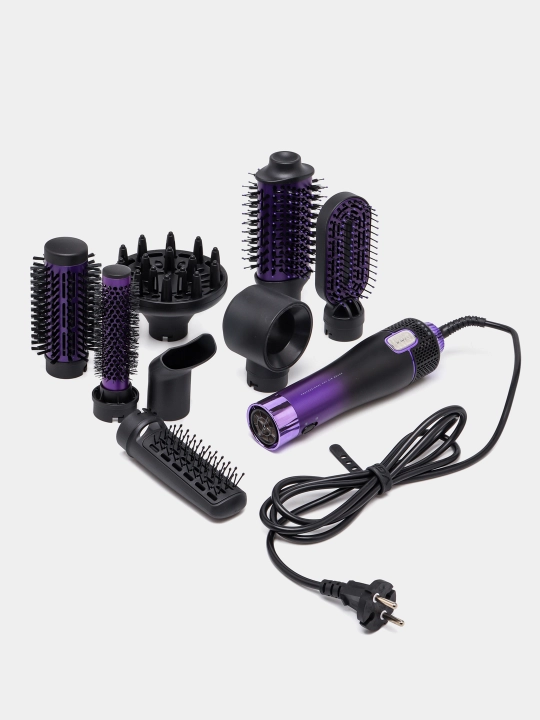 Professional 8 tasi 1 da VGR V-488 multistyler, fen cho'tkali, stayler soch uchun - 
