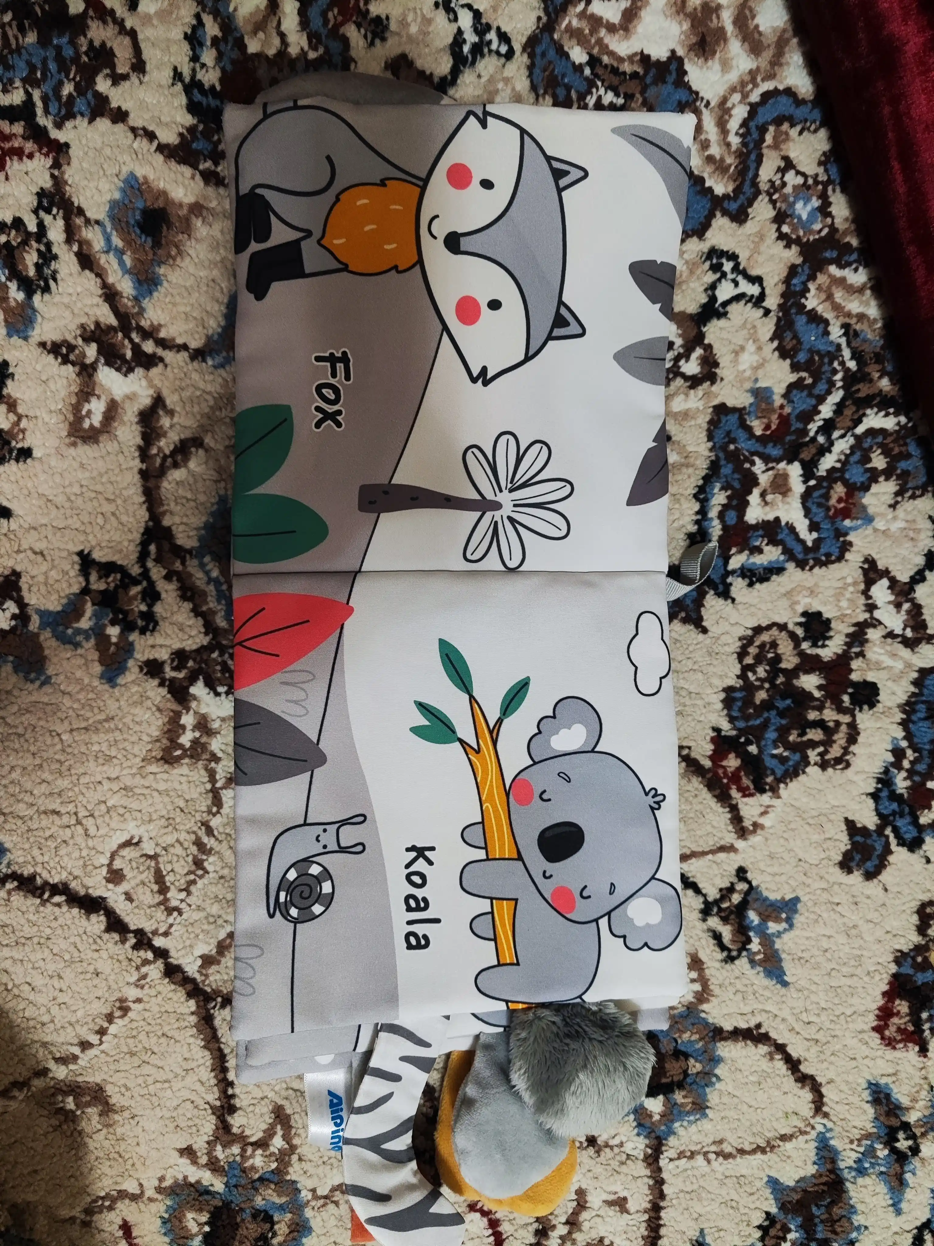 Мягкая, развивающая книжка-шуршалка, игрушка, на английском языке