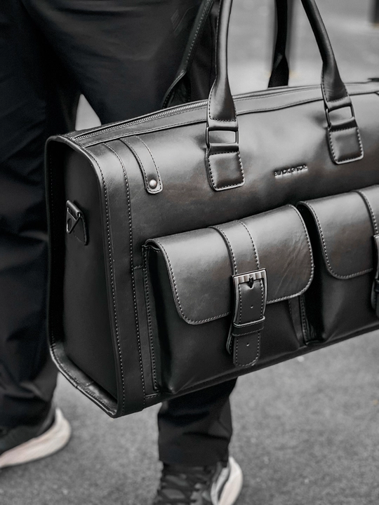 Sport va sayohat sumkasi, haqiqiy charm Black Gator
