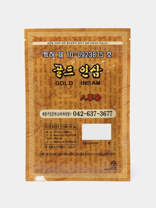 Oltin Insam ginseng yamoqlari, yallig'lanishga qarshi, og'riq qoldiruvchi vositalar