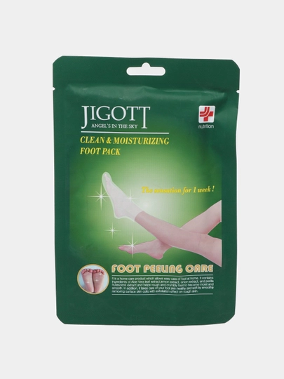 Пилинг-носочки Jigott Clean and Moisturizing Foot Pack, 1 пара - 