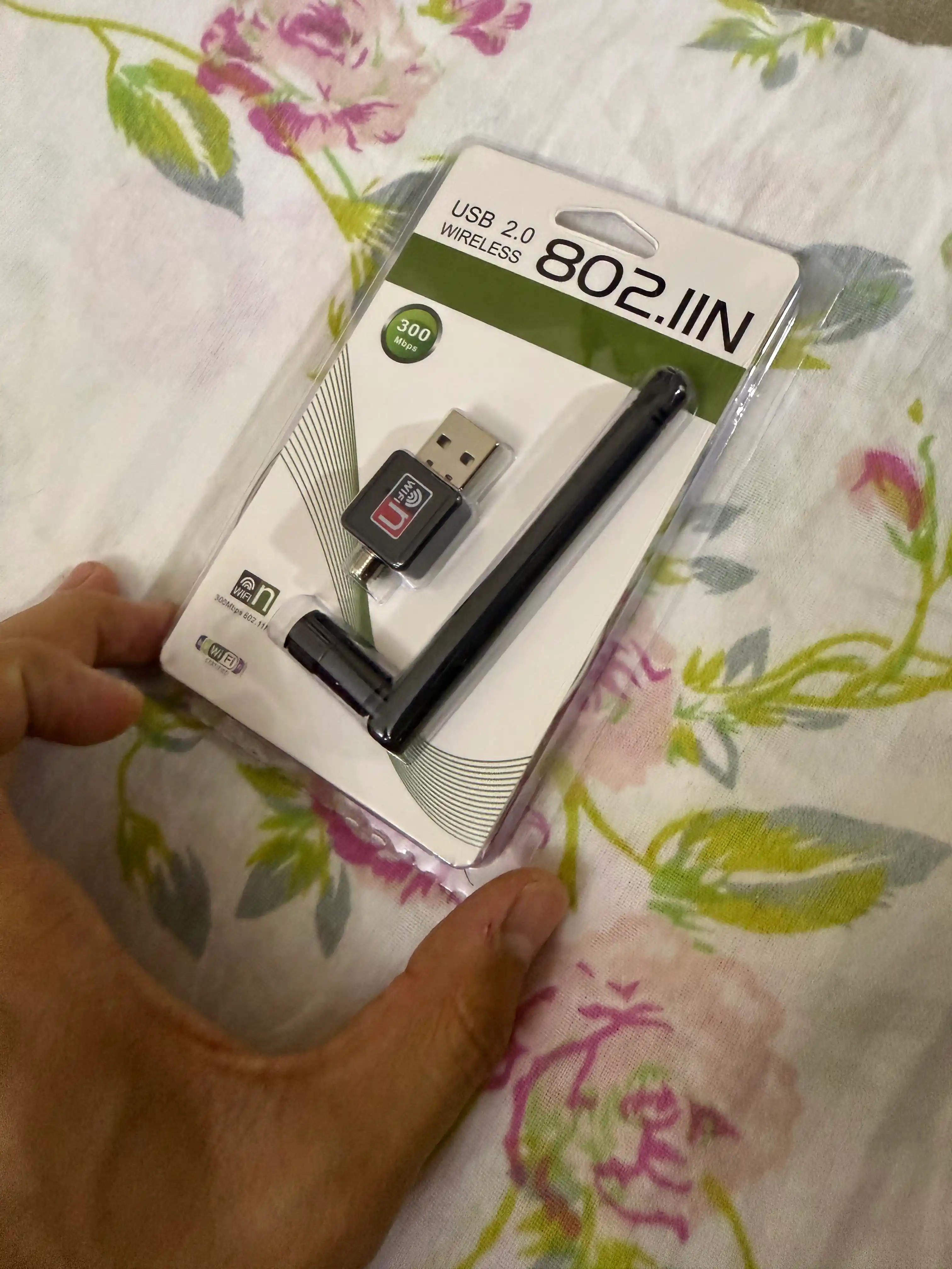 Simsiz mini adapter Wi-Fi USB, shovqinsiz 600 Mbs, WIN10/WIN11, 200 metrgacha