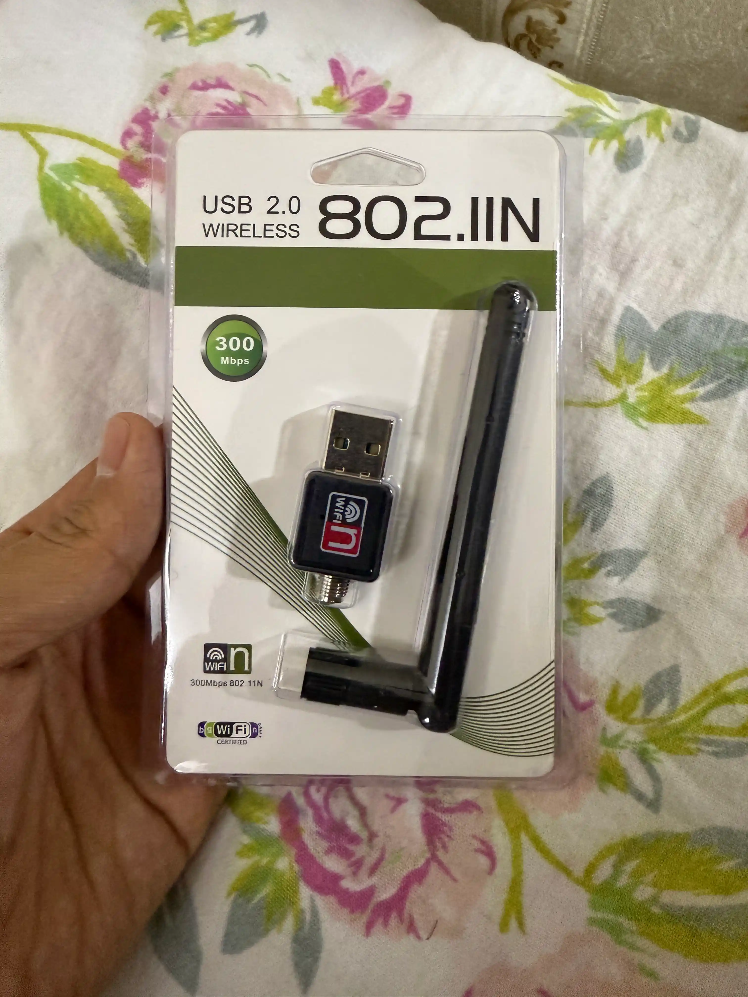 Simsiz mini adapter Wi-Fi USB, shovqinsiz 600 Mbs, WIN10/WIN11, 200 metrgacha
