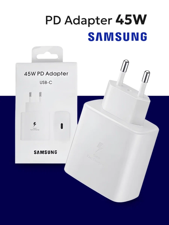 Type-C Samsung adapter zaryadlovchi qurilma 45Wt PD, tez zaryadlovchi