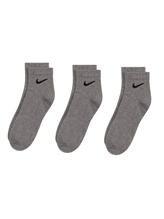 Белые/Черные/Серые носки Nike 3 пары — мужские/женские, средние - 