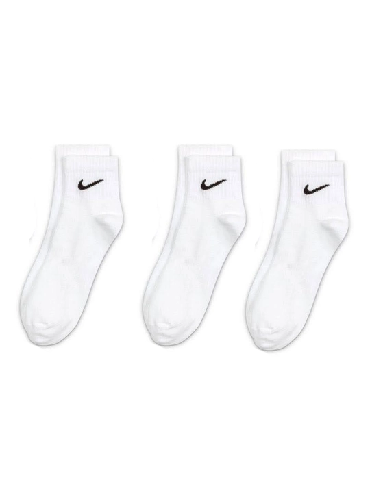 Белые/Черные/Серые носки Nike 3 пары — мужские/женские, средние - 