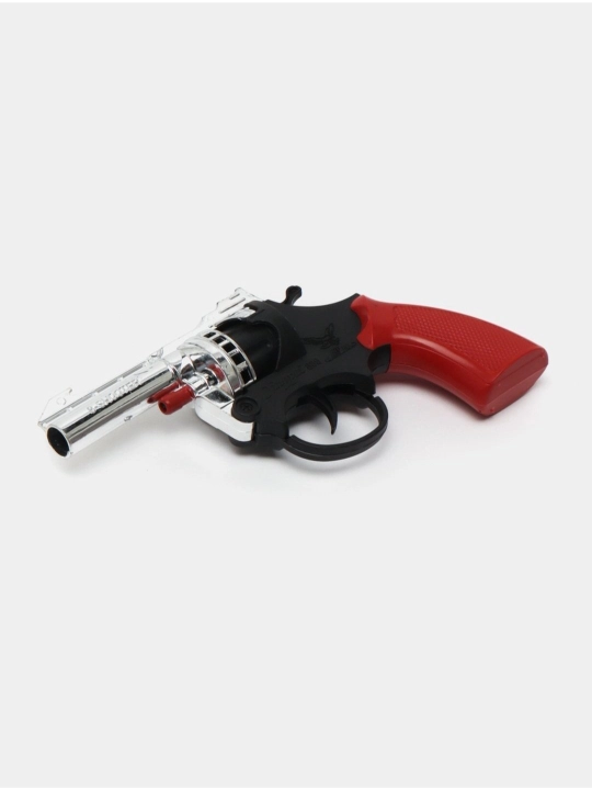 Pistolet 8 ta o‘q otishga mo‘ljallangan o‘yinchoq revolver, baland ovozli