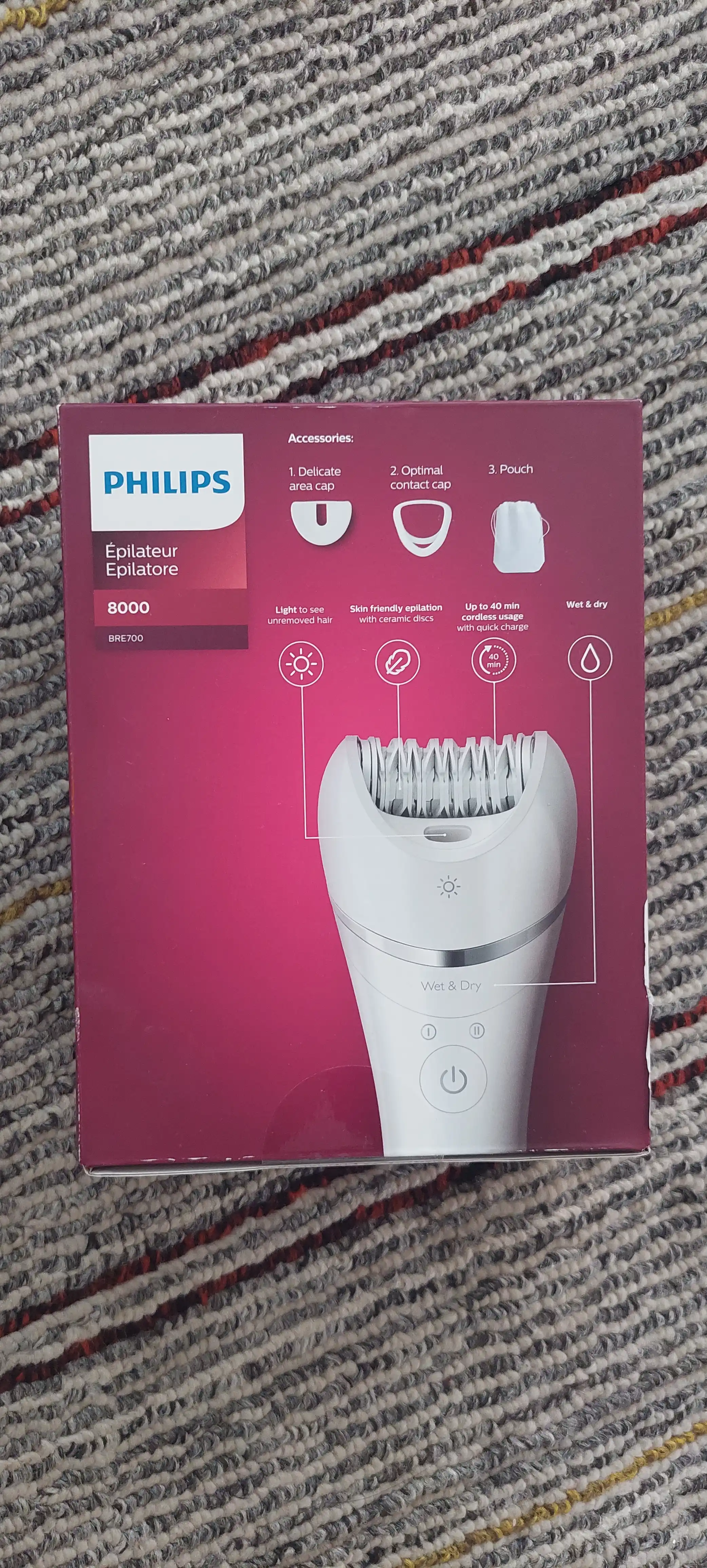 Epilyator nam va quruq epilyatsiya uchun, 8000 Philips Bre700