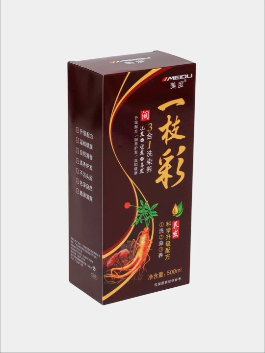 Oq sochlarni qoplash uchun Meidu Hair Dye Shampoo bo‘yoq-shampuni Meidu 3v1 500 ml