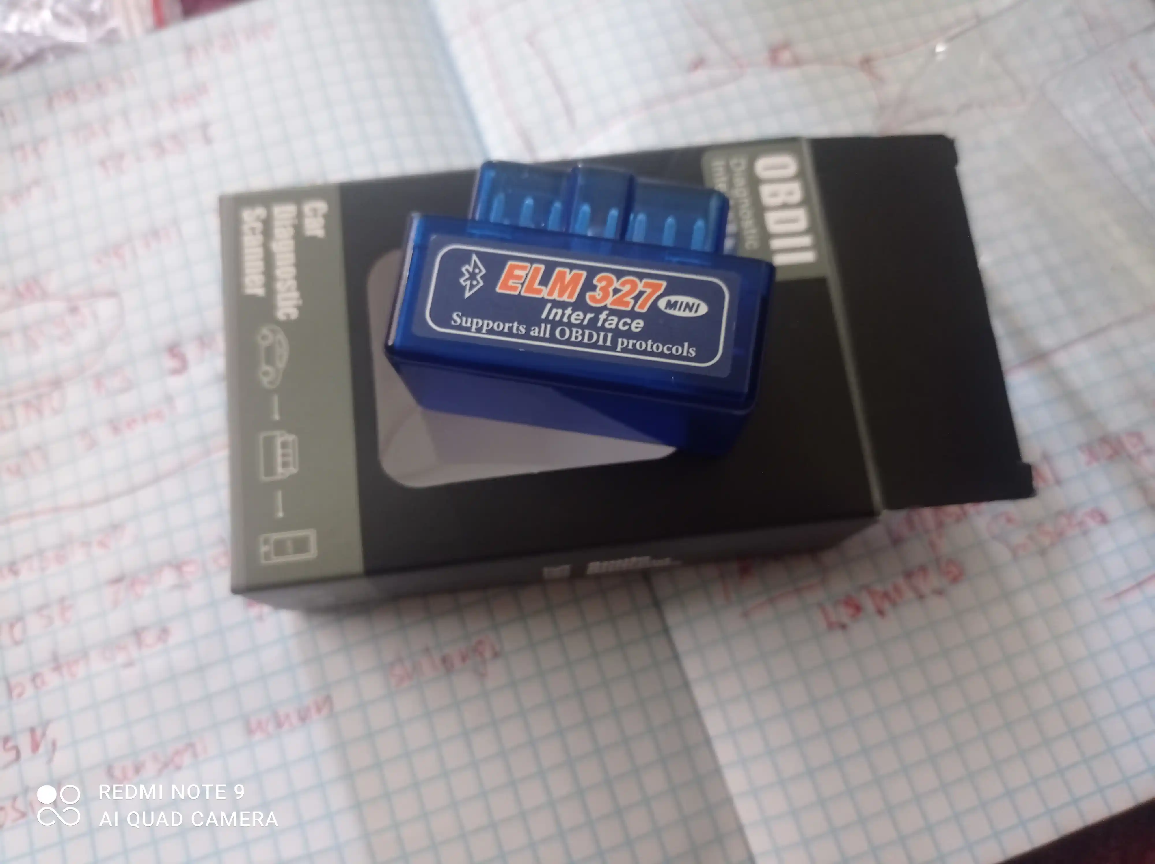 Avtodiagnostik xatolik skaneri ELM327 OBD2 V2.1, Android, Bluetooth