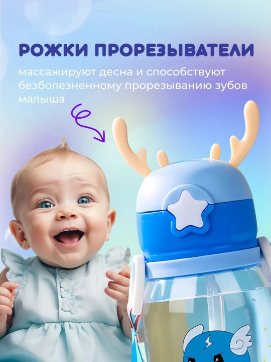 Бутылка для воды детская, спортивная, в школу, 600 мл