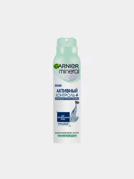 Sprey dezodorant Garnier Mineral Plus, 96 soat, 150 ml