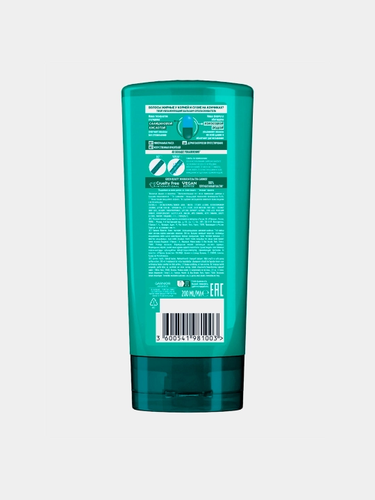 Sochlar uchun balzam Garnier Fructis Kokos balansi, 200 ml