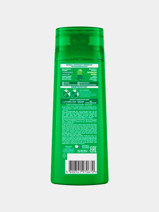 Garnier Fructis Sochni mustahkamlovchi shampun, Bodring Freshness, 250 ml